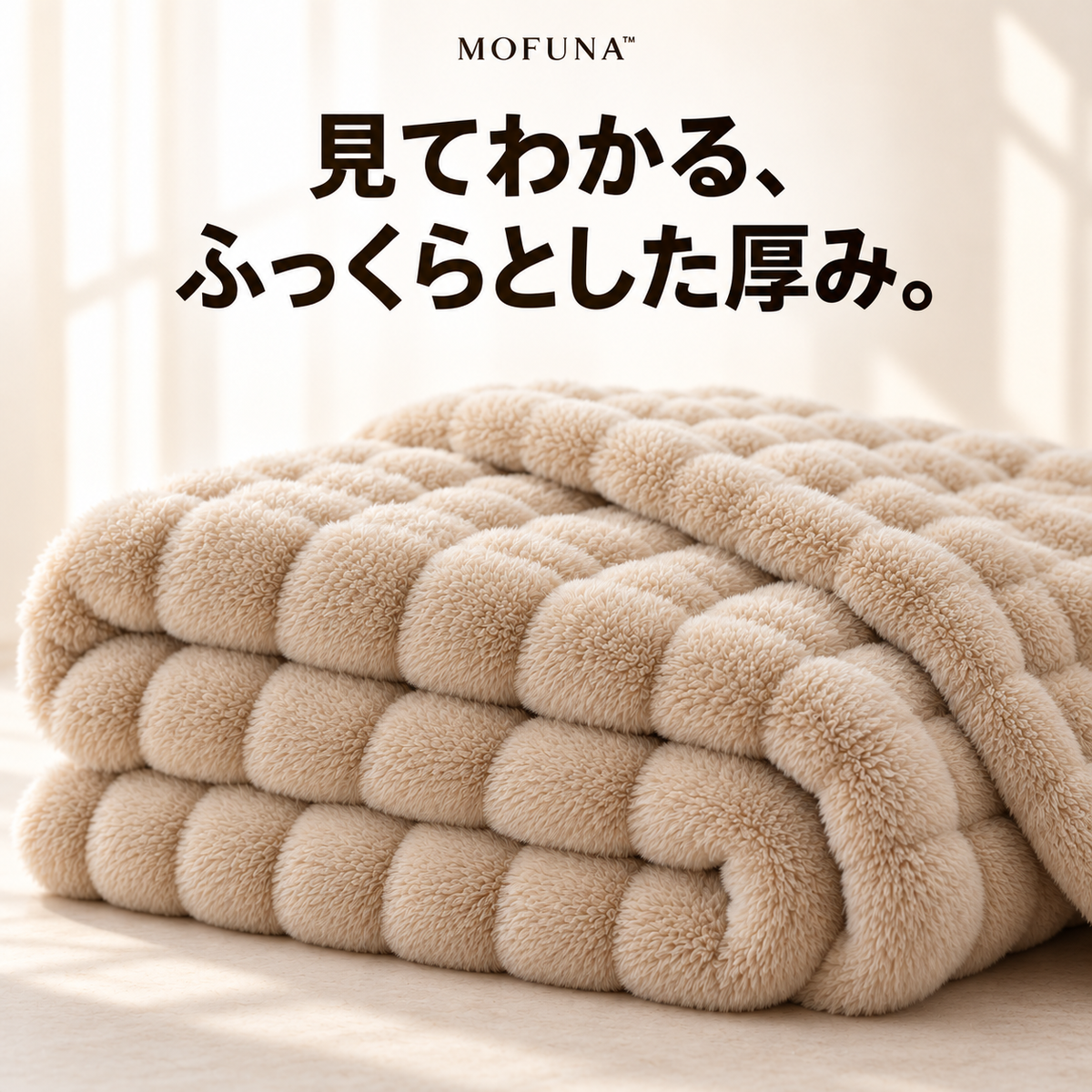 MOFUNA™｜うさぎのようなふわふわ肌ざわり・あったか厚手ブランケット