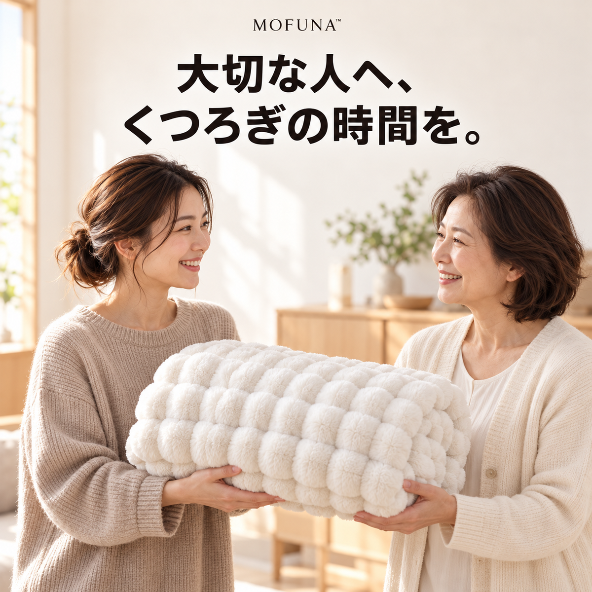 MOFUNA™｜うさぎのようなふわふわ肌ざわり・あったか厚手ブランケット