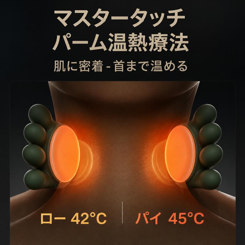 マスターハンド｜手もみ感覚の首・肩用温熱マッサージャー