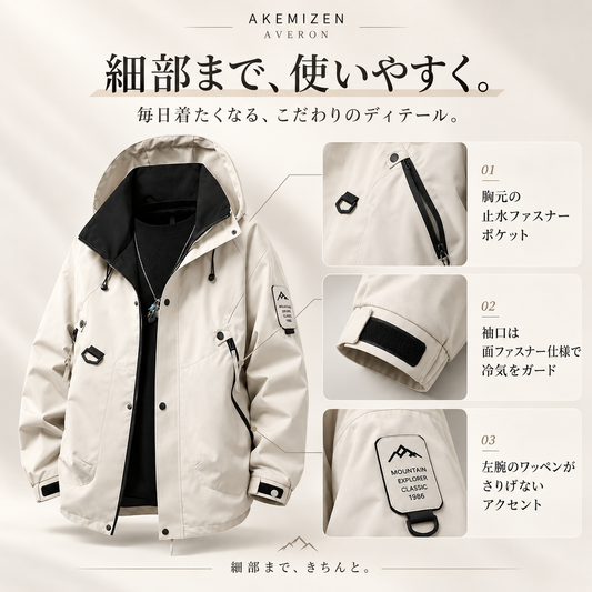 AVERON™｜防水・防風ユニセックスジャケット